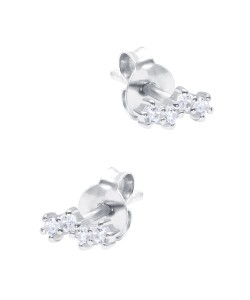 Shining CZ Crystal Silver Stud Earring STS-6277